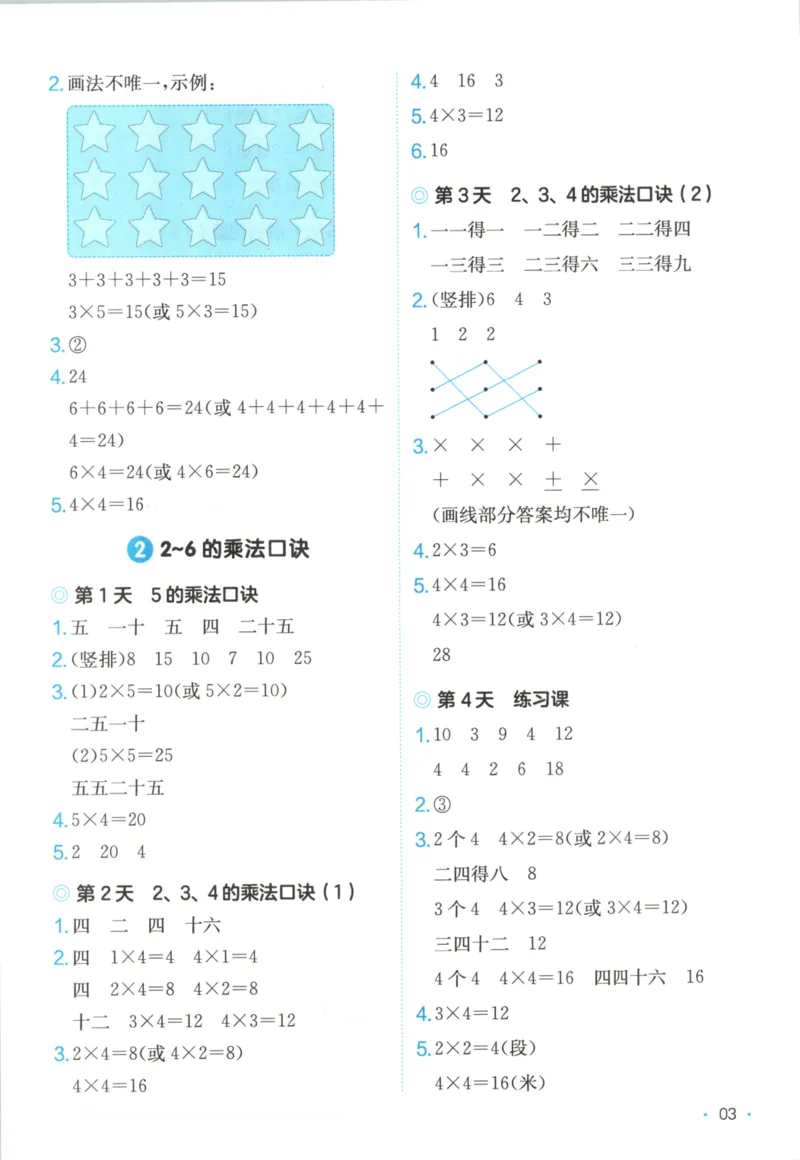 2025秋一本课后小练习数学2上RJ_25秋小学语数英习题试卷_数学_人教版_2025秋一本课后小练习1-6数学人教版