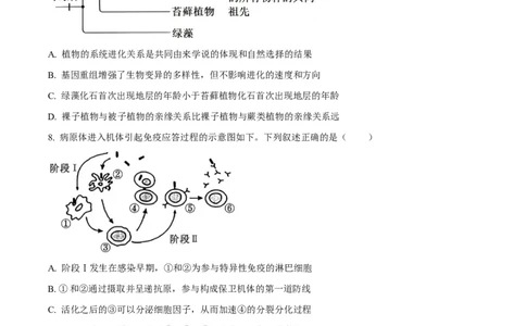 2025年高考生物试卷（河南卷）（空白卷）_生物历年高考真题_新&middot;Word版2008-2025&middot;高考生物真题_生物（按年份分类）2008-2025_2025&middot;高考生物真题