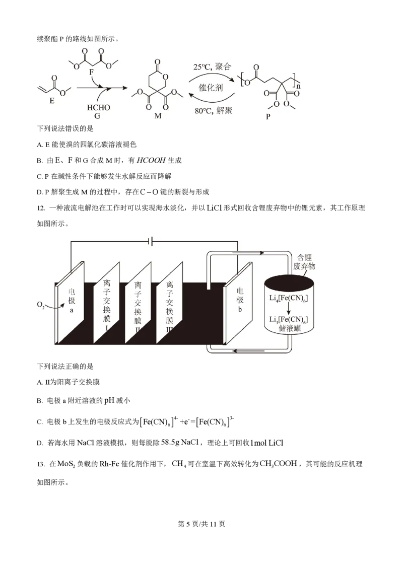 2025年高考化学试卷（河南卷）（空白卷）_历年高考真题合集_化学历年高考真题_新&middot;PDF版2008-2025&middot;高考化学真题_化学（按年份分类）2008-2025_2025&middot;高考化学真题
