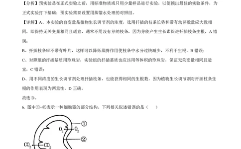 2024年高考生物试卷（江苏）（解析卷）_生物历年高考真题_新&middot;PDF版2008-2025&middot;高考生物真题_生物（按年份分类）2008-2025_2024&middot;高考生物真题