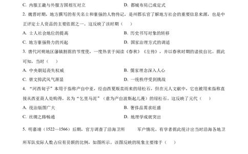2024年高考历史试卷（福建）（空白卷）_历史历年高考真题_新&middot;Word版2008-2025&middot;高考历史真题_历史（按年份分类）2008-2025_2024&middot;历史高考真题(1)