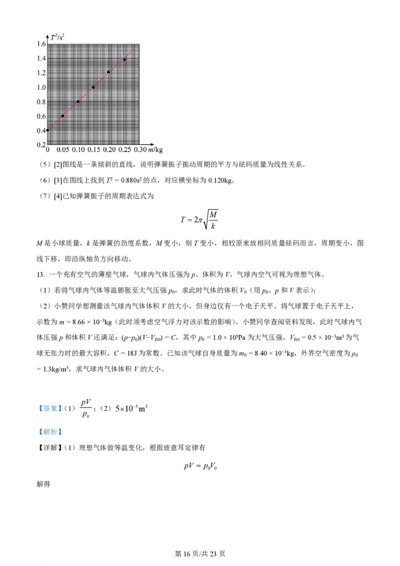 2024年高考物理试卷（湖南）（解析卷）_物理历年高考真题_新&middot;PDF版2008-2025&middot;高考物理真题_物理（按年份分类）2008-2025_2024&middot;高考物理真题