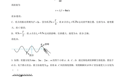 2024年高考物理试卷（湖南）（解析卷）_物理历年高考真题_新&middot;PDF版2008-2025&middot;高考物理真题_物理（按年份分类）2008-2025_2024&middot;高考物理真题