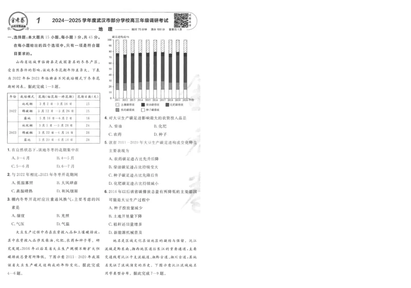 2025《金考卷&middot;特快专递&middot;第3期&middot;地理》A4_2025高中教辅（后续还会更新新习题试卷）_2025版《金考卷特快专递》_2025版金考卷特快专递第三期地理