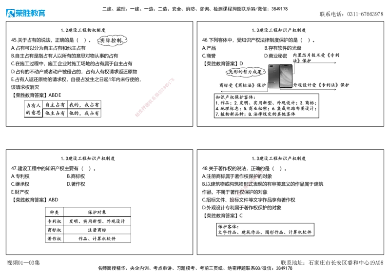 视频01&mdash;03集2025一建法律法规破题第01&mdash;60题（可打印版）_2026年一建法规_2025年一建法规SVIP_03-习题精析✿实战特训✿模考通关_18-法规《破题提升班》桂林RS_讲义