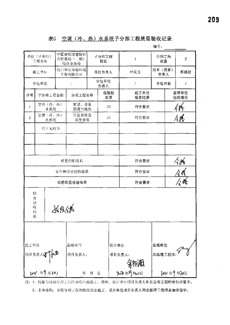 综合业务楼-分部子分部验收记录_2021-2023年优秀施组方案_施工组织设计_施组18-中国邮政储蓄银行合肥基地（三期）施工组织设计_3-单位工程、分部工程验收记录
