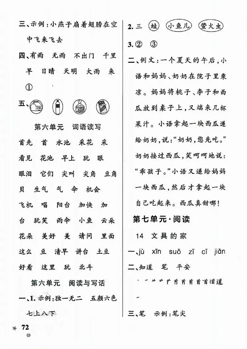 25春一下语文《1-8单元词语读写》含答案_一年级上下册资料_一年级下册小红书同款资料_一下语文_一年级下册免费资料库_一年级下册免费资料库