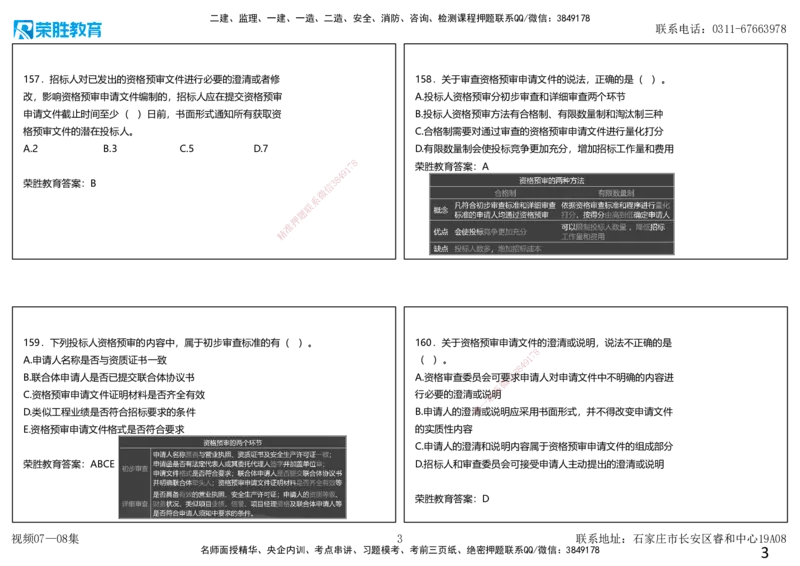 视频07&mdash;08集2025一建项目管理破题第150&mdash;190题（可打印版）_2026年一级建造师_2026年一建管理_2025年一建管理SVIP_03-习题精析✿实战特训✿模考通关_14-管理《破题提升班》大微RS