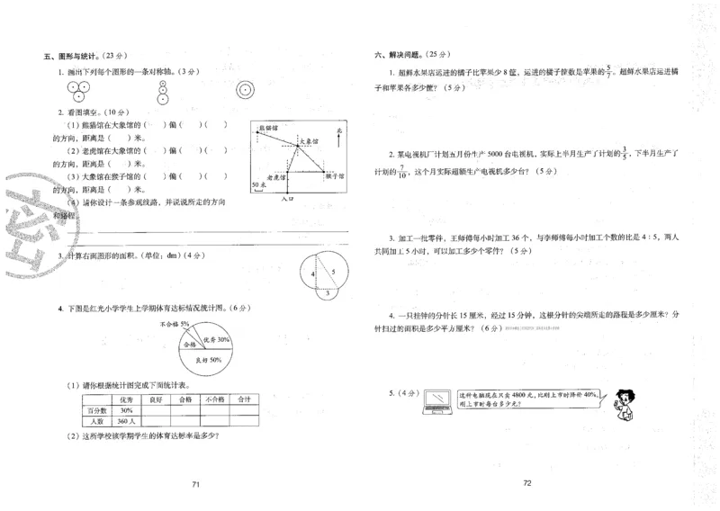 六年级数学上册人教版24秋《68所期末冲刺卷》_2024年人教版小学数学一二三四五六年级上册下册期中期末试a0747_小学全科《同步练习+精品试卷》打包下载（1-6年级单元月考期中期末试卷）
