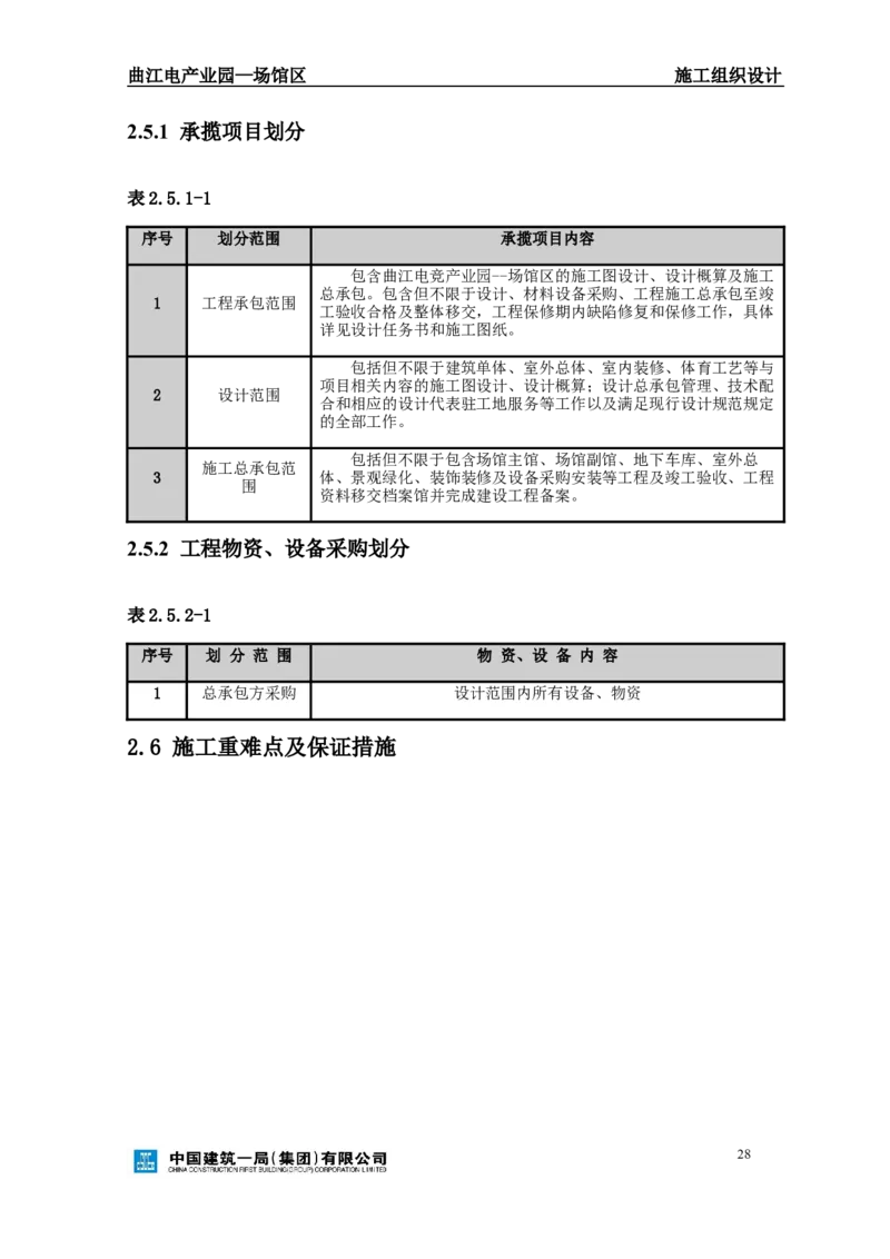 曲江电竞产业园--场馆区施工组织设计_2021-2023年优秀施组方案_施工组织设计_曲江电竞产业园--场馆区项目施工组织设计_1.施工组织设计