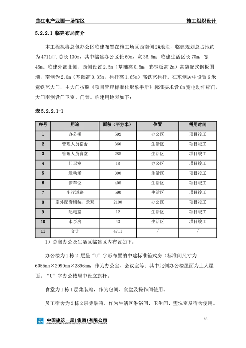 曲江电竞产业园--场馆区施工组织设计_2021-2023年优秀施组方案_施工组织设计_曲江电竞产业园--场馆区项目施工组织设计_1.施工组织设计