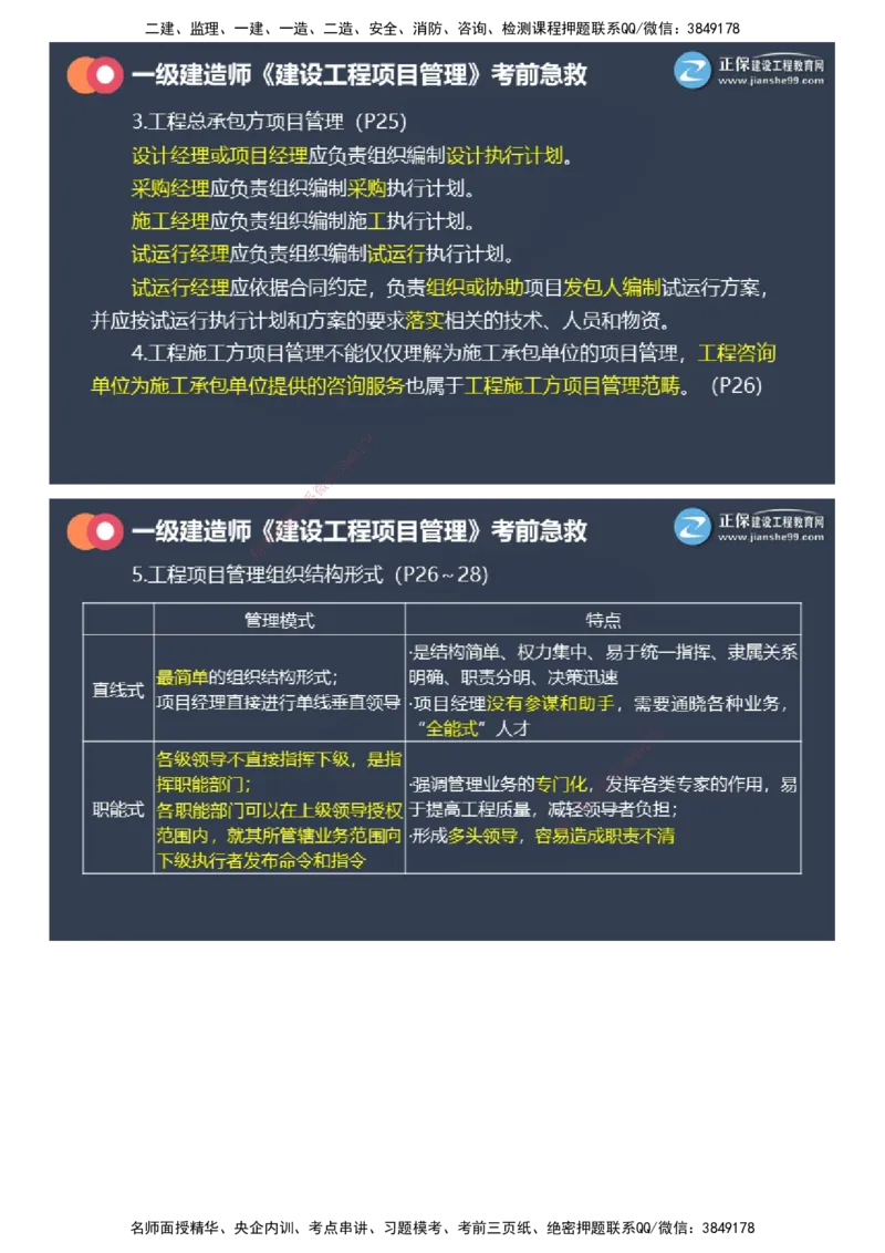 课件_2026年一级建造师_2026年一建管理_2025年一建管理SVIP_04-冲刺串讲✿考点强化✿小灶集训_69-管理《考前急救班》黄秋娟JG_2025年一级建造师《项目管理》考前急救直播-1