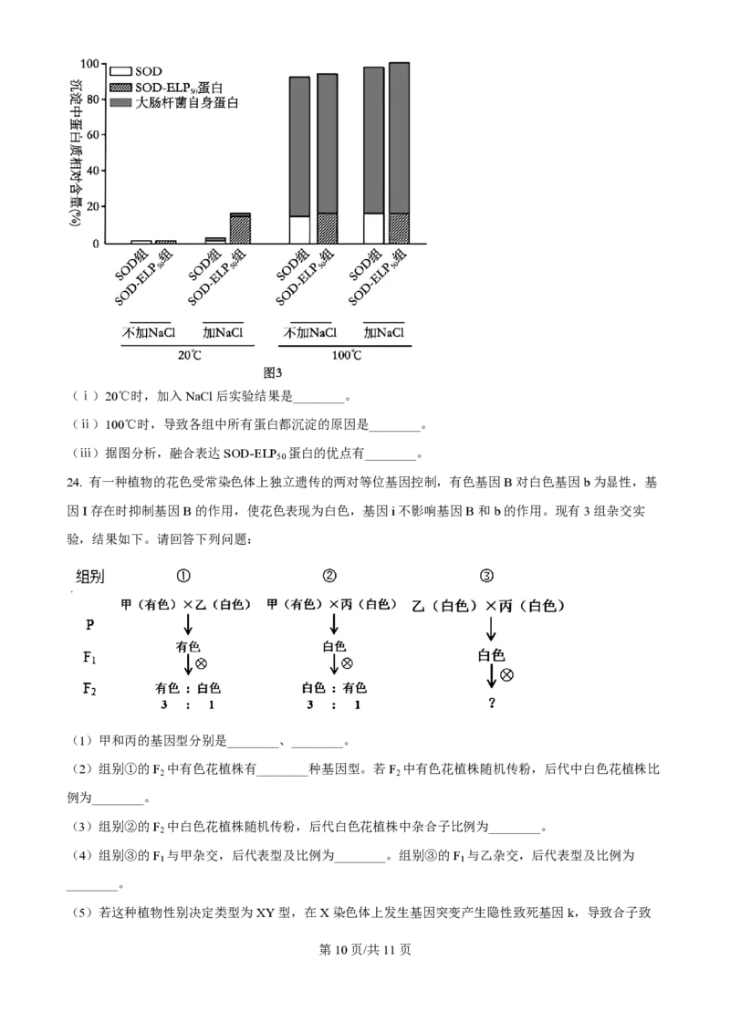 2024年高考生物试卷（江苏）（空白卷）_生物历年高考真题_新&middot;PDF版2008-2025&middot;高考生物真题_生物（按年份分类）2008-2025_2024&middot;高考生物真题