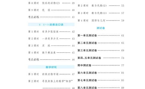 《快乐练习》作业本-数学2年级上册（BS）_二年级上下册资料_小学二年级学习资料-25年更新版_2-03、小学二年级数学上册_2-3-2、练习题、作业、试题、试卷_北师大版_电子册类