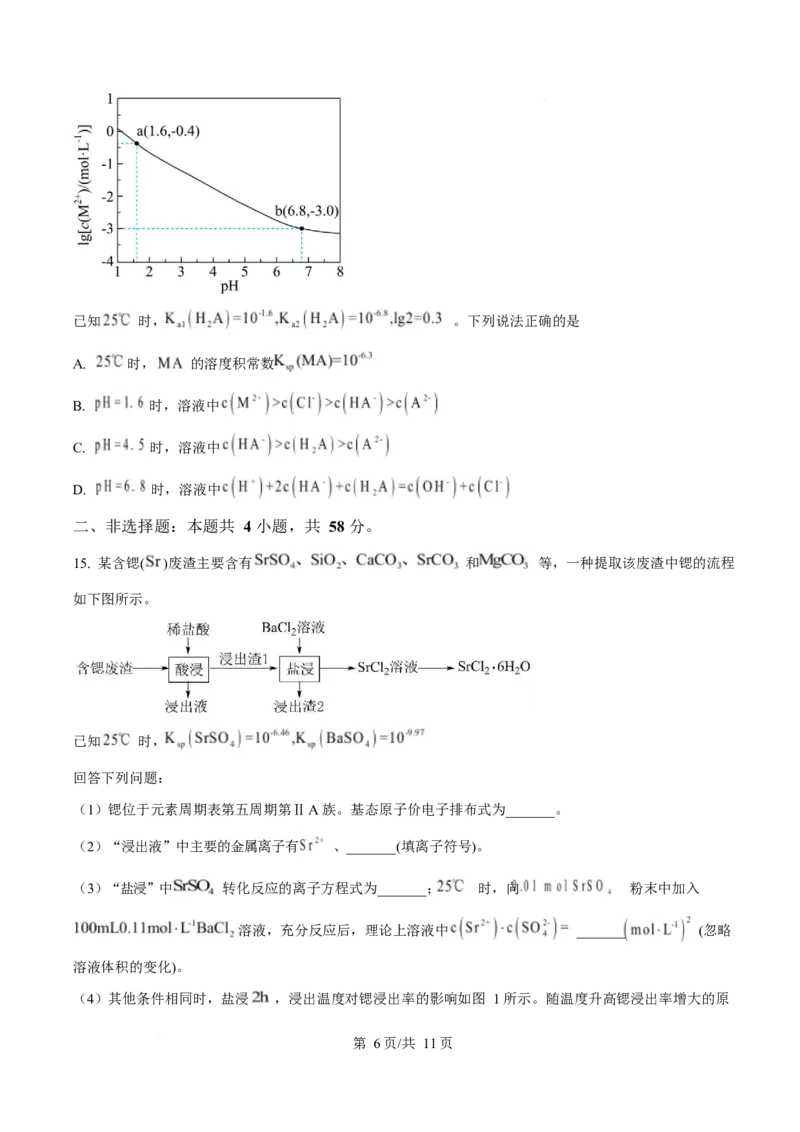 2025年高考化学试卷（安徽卷）（空白卷）_历年高考真题合集_化学历年高考真题_新&middot;Word版2008-2025&middot;高考化学真题_化学（按年份分类）2008-2025_2025&middot;高考化学真题