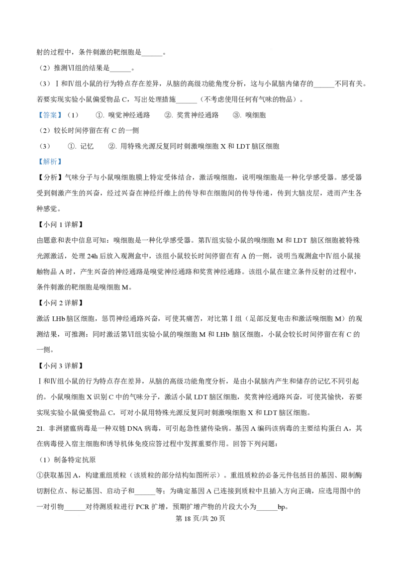 2025年高考生物试卷（湖南卷）（解析卷）_生物历年高考真题_新&middot;PDF版2008-2025&middot;高考生物真题_生物（按年份分类）2008-2025_2025&middot;高考生物真题