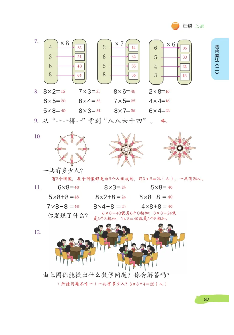 《博小优课堂笔记》数学2年级上册（RJ）_二年级上下册资料_小学二年级学习资料-25年更新版_2-03、小学二年级数学上册_2-3-2、练习题、作业、试题、试卷_人教版_电子册类