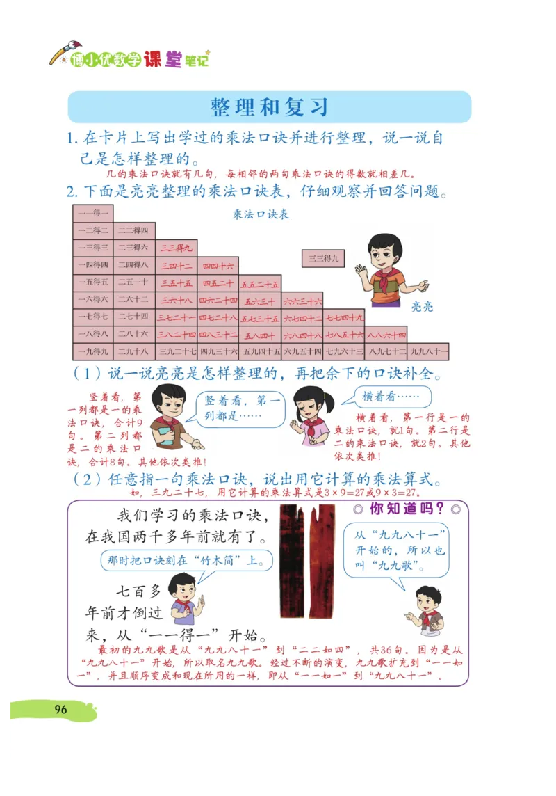 《博小优课堂笔记》数学2年级上册（RJ）_二年级上下册资料_小学二年级学习资料-25年更新版_2-03、小学二年级数学上册_2-3-2、练习题、作业、试题、试卷_人教版_电子册类