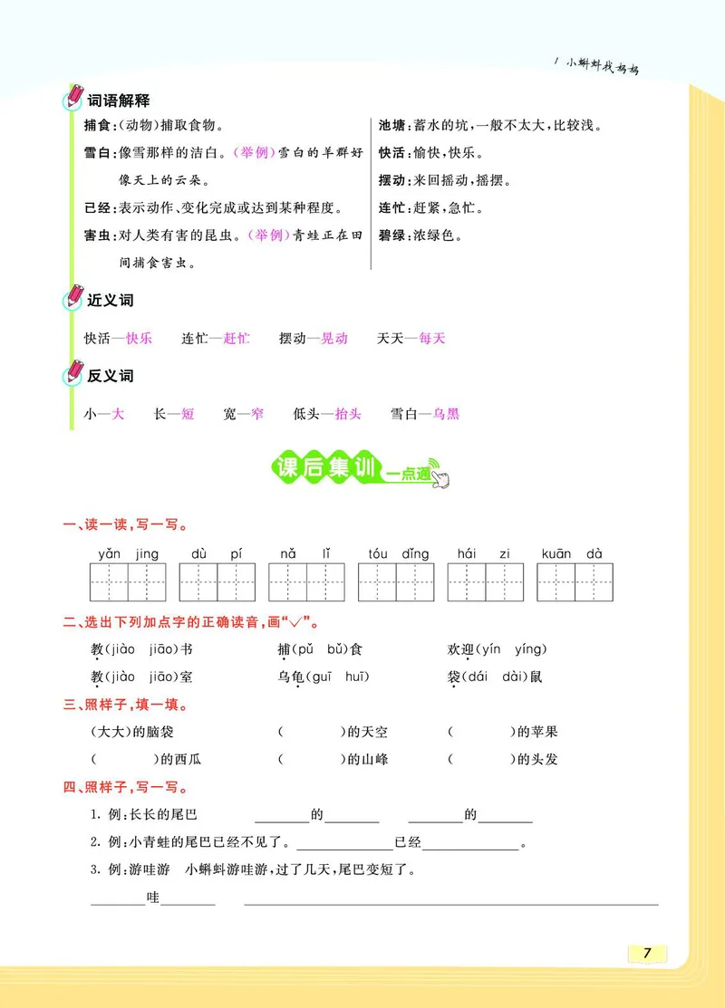 《教材一点通》语文2年级上册（RJ）_二年级上下册资料_小学二年级学习资料-25年更新版_2-01、小学二年级语文上册_2-1-2、练习题、作业、试题、试卷_电子册类