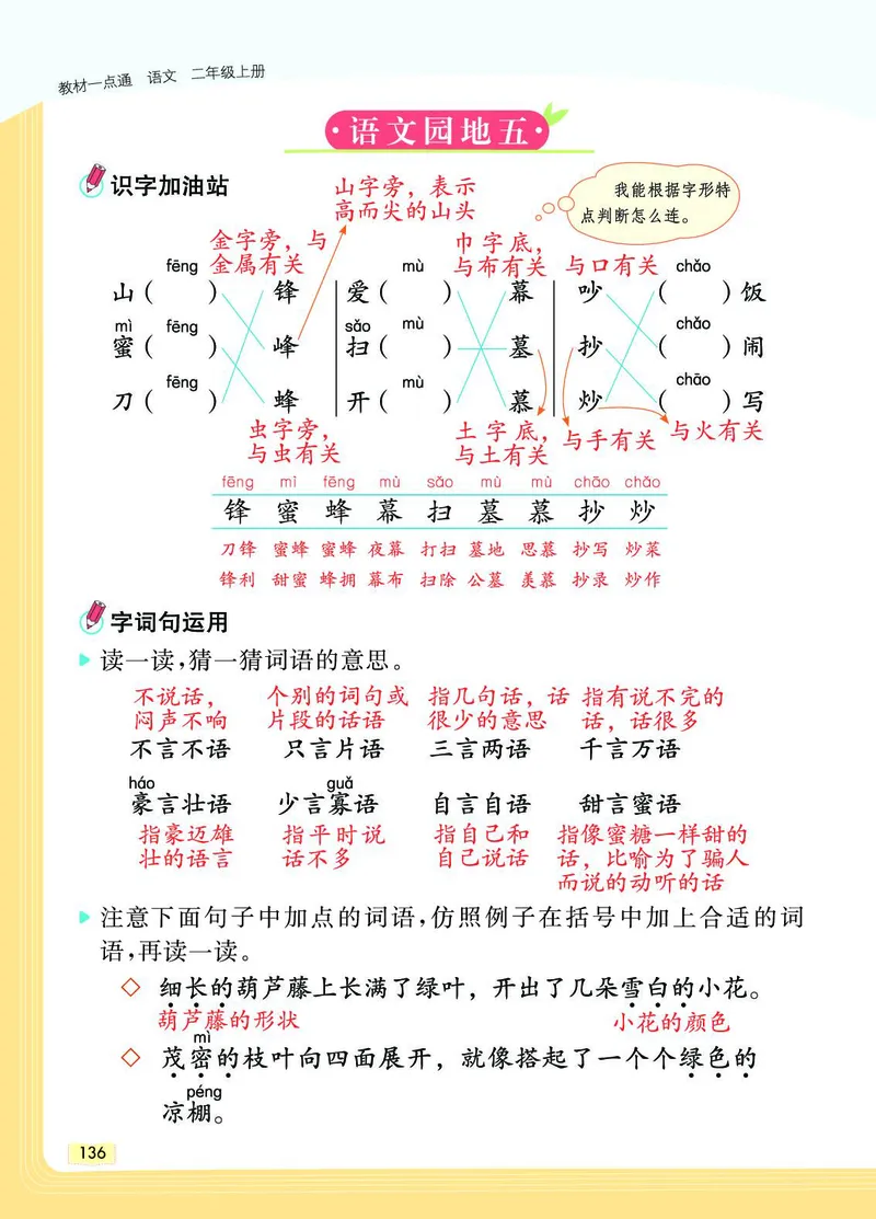 《教材一点通》语文2年级上册（RJ）_二年级上下册资料_小学二年级学习资料-25年更新版_2-01、小学二年级语文上册_2-1-2、练习题、作业、试题、试卷_电子册类