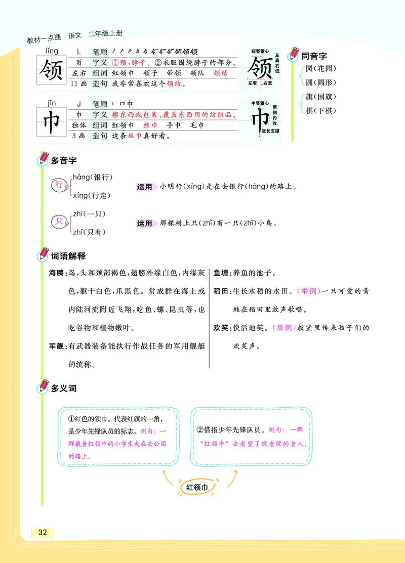 《教材一点通》语文2年级上册（RJ）_二年级上下册资料_小学二年级学习资料-25年更新版_2-01、小学二年级语文上册_2-1-2、练习题、作业、试题、试卷_电子册类