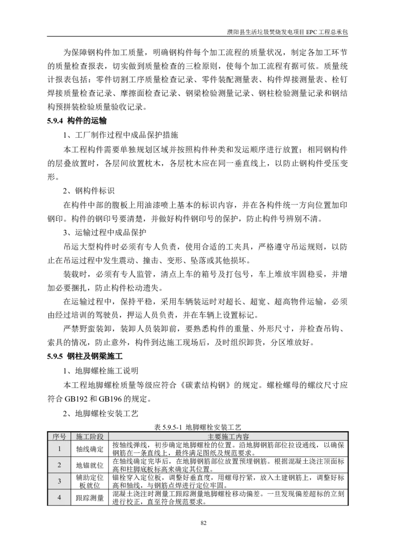 濮阳县生活垃圾焚烧发电项目施工组织设计_2021-2023年优秀施组方案_施工组织设计_施组03-濮阳县生活垃圾焚烧发电项目施工组织设计_1、施工组织设计正文