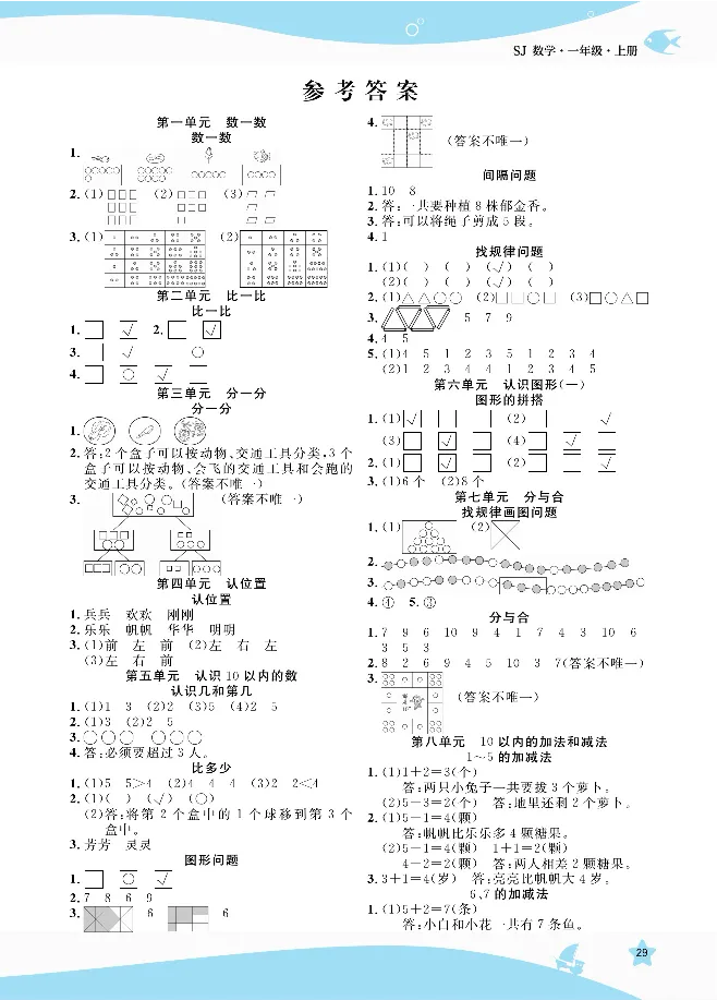 《扬帆天天练》提优特训-数学1年级上册（SJ）_一年级上下册资料_小学一年级学习资料-25年更新版_1-03、小学一年级数学上册_苏教版_10、电子书籍