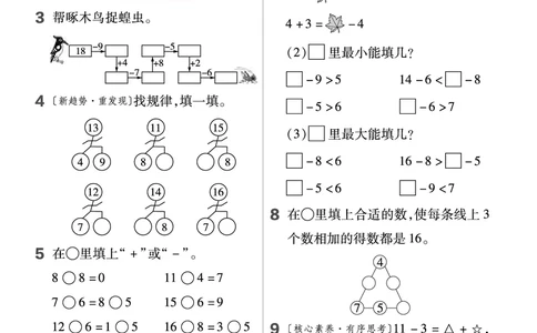《培优练》24春数学1年级下册（SJ）_一年级上下册资料_小学一年级学习资料-25年更新版_1-04、小学一年级数学下册_1-4-2、练习题、作业、试题、试卷_苏教版_电子册类
