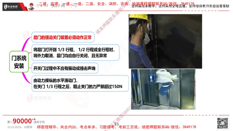 2025.3.16佑森教育丁雷授课一建机电实务《电梯施工技术》专用讲义，版权所有，侵权必究_2026年一级建造师_2026年一建机电_2025年一建机电SVIP_02-基础精讲✿高端面授✿深度强化