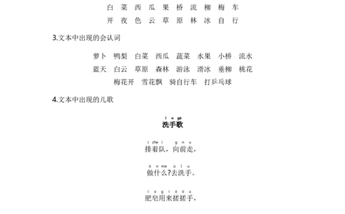 第四单元（知识清单）-（统编版&middot;2024）_一年级语文上册（统编版）_知识清单_第一套