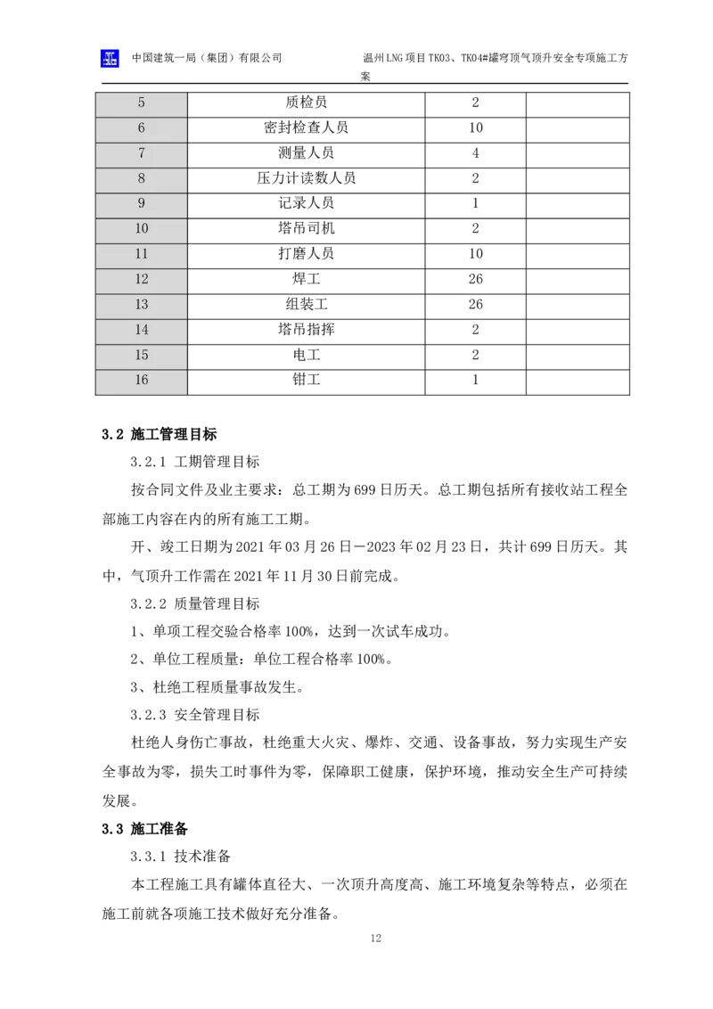 温州LNG项目TK03、TK04#罐穹顶气顶升安全专项施工方案_2021-2023年优秀施组方案_施工方案_方案34-温州LNG项目TK03、TK04#罐穹顶气顶升安全专项施工方案_1-方案正文