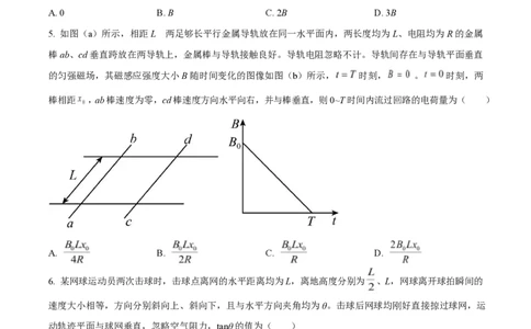 2025年高考物理试卷（湖北卷）（空白卷）_物理历年高考真题_新&middot;PDF版2008-2025&middot;高考物理真题_物理（按年份分类）2008-2025_2025&middot;高考物理真题