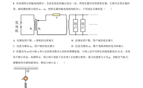2025年高考物理试卷（湖北卷）（空白卷）_物理历年高考真题_新&middot;PDF版2008-2025&middot;高考物理真题_物理（按年份分类）2008-2025_2025&middot;高考物理真题