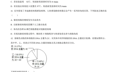 2025年高考生物试卷（浙江1月卷）（空白卷）_生物历年高考真题_新&middot;PDF版2008-2025&middot;高考生物真题_生物（按年份分类）2008-2025_2025&middot;高考生物真题