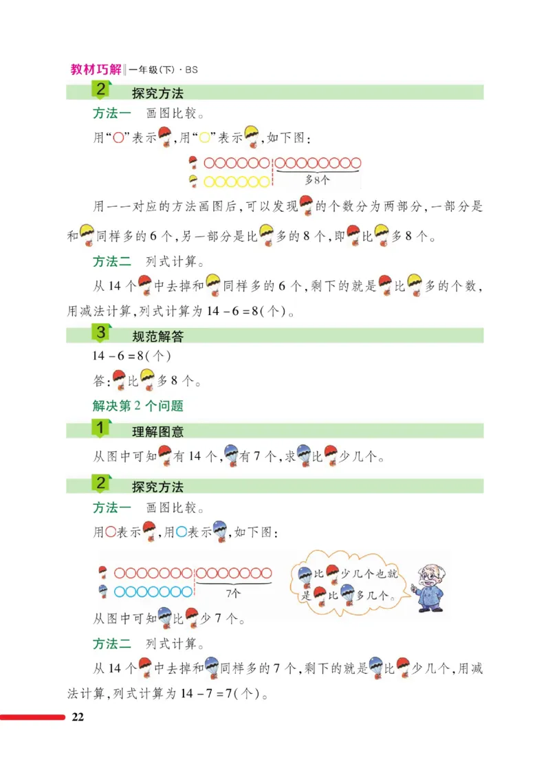 《巧学蛙教材巧解》数学1年级下册（BS）_一年级上下册资料_小学一年级学习资料-25年更新版_1-04、小学一年级数学下册_1-4-2、练习题、作业、试题、试卷_北师大版_电子册类