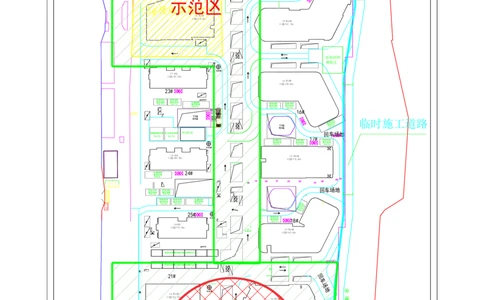 绿化阶段施工现场布置图_2021-2023年优秀施组方案_施工组织设计_施组02-青岛国际院士港二期项目一标段施工组织设计_1、施工组织设计正文_附图cad版