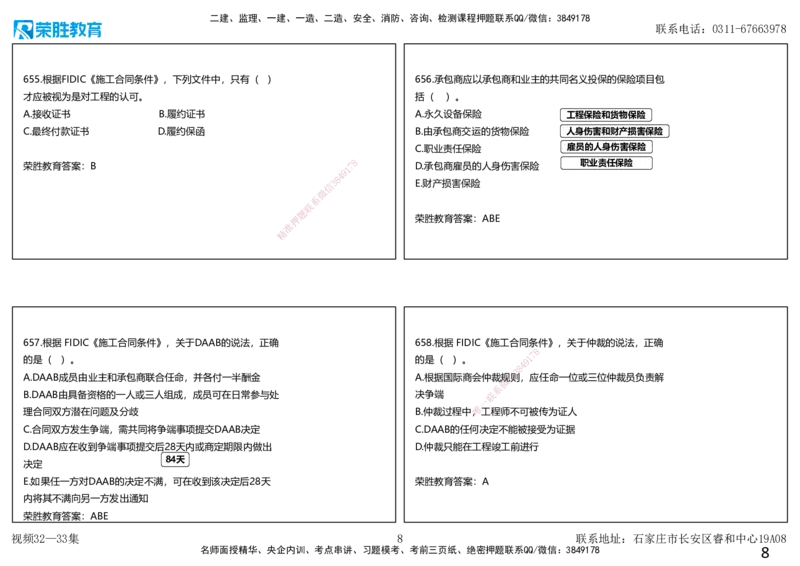视频32&mdash;33集2025一建项目管理破题第628&mdash;679题（可打印版）_2026年一级建造师_2026年一建管理_2025年一建管理SVIP_03-习题精析✿实战特训✿模考通关_14-管理《破题提升班》大微RS