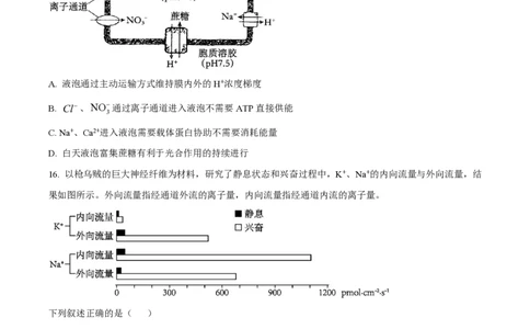 2024年高考生物试卷（浙江）（6月）（空白卷）_生物历年高考真题_新&middot;PDF版2008-2025&middot;高考生物真题_生物（按年份分类）2008-2025_2024&middot;高考生物真题
