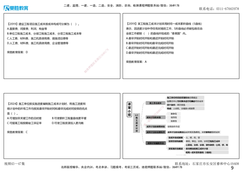 视频43&mdash;47集第6章建设工程成本管理（可打印版）_2026年一级建造师_2026年一建管理_2025年一建管理SVIP_02-基础精讲✿高端面授✿深度强化_13-管理《教材精讲班》大微RS_讲义
