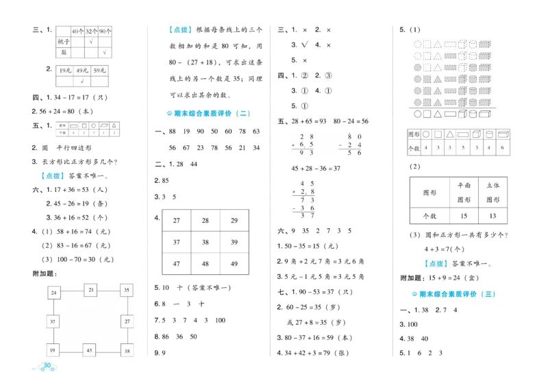 《好卷》数学试卷-数学1年级下册（BJ）_一年级上下册资料_小学一年级学习资料-25年更新版_1-04、小学一年级数学下册_1-4-2、练习题、作业、试题、试卷_北京课改版_电子册类
