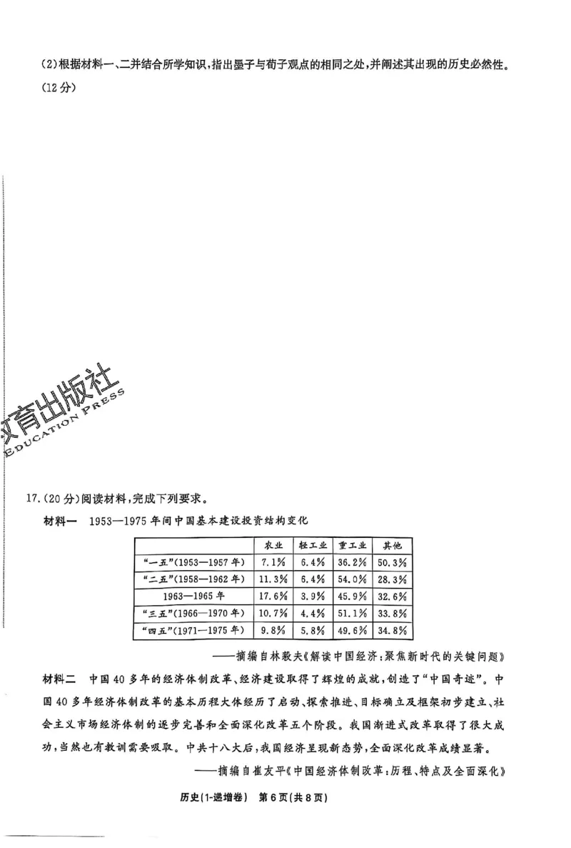 2025《一飞冲天&bull;高考抢分卷》历史_2025高中教辅（后续还会更新新习题试卷）_《一飞冲天高考抢分卷》2025版