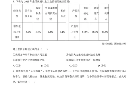 2024年高考政治试卷（海南）（空白卷）_政治历年高考真题_新&middot;Word版2008-2025&middot;高考政治真题_政治（按年份分类）2008-2025_2024&middot;政治高考真题