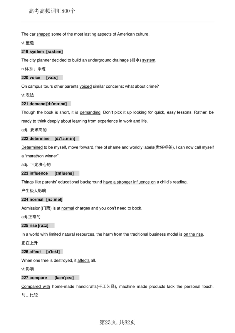 英语08高考英语800个高频词_S054高中英语备考必备学习资料包