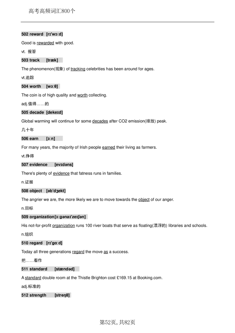 英语08高考英语800个高频词_S054高中英语备考必备学习资料包