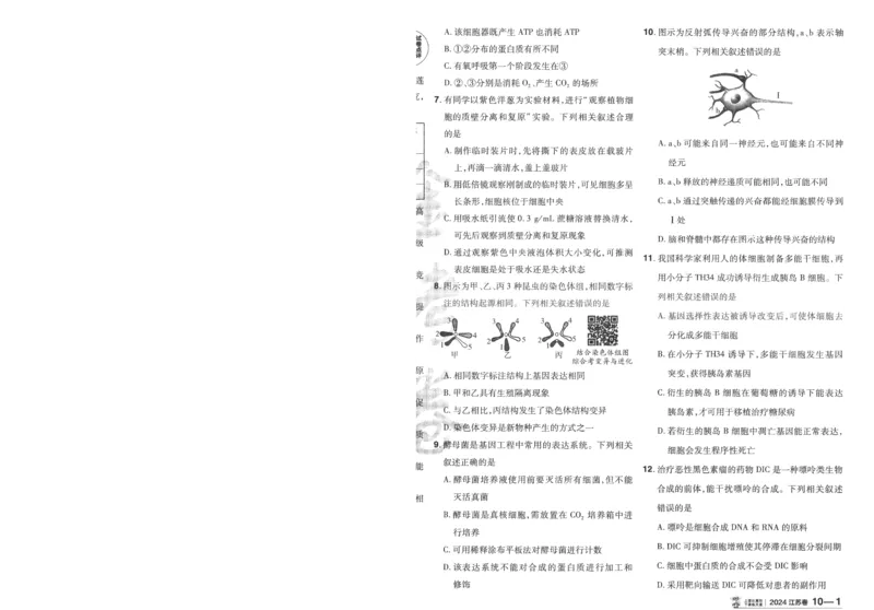 2025《金考卷&middot;特快专递&middot;第3期&middot;生物》A4_2025高中教辅（后续还会更新新习题试卷）_2025版《金考卷特快专递》_2025版金考卷特快专递第三期生物