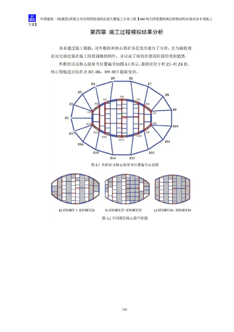 安邦财险深圳总部大厦施工主体工程600吨大跨度悬挑高位转换结构安装安全专项施工方案_2021-2023年优秀施组方案_施工方案_1-钢结构安装专项施工方案正文