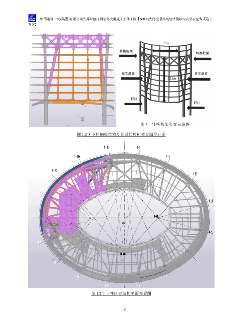安邦财险深圳总部大厦施工主体工程600吨大跨度悬挑高位转换结构安装安全专项施工方案_2021-2023年优秀施组方案_施工方案_1-钢结构安装专项施工方案正文