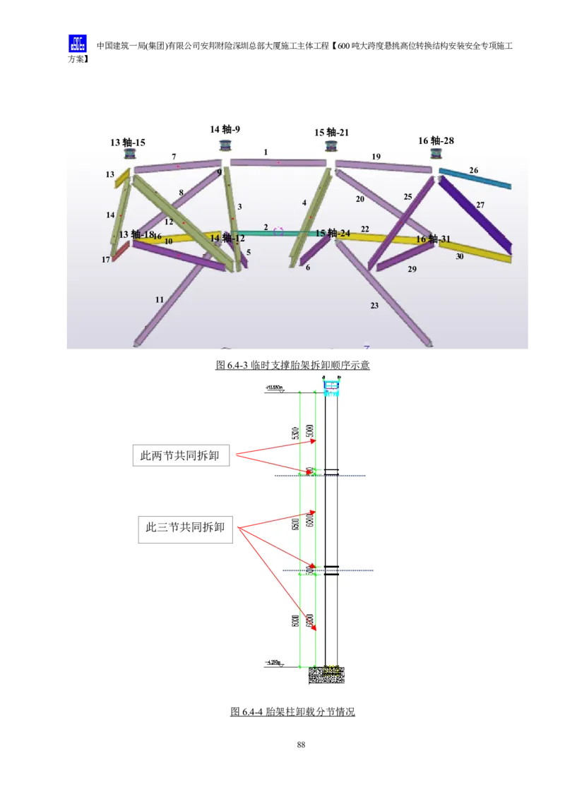 安邦财险深圳总部大厦施工主体工程600吨大跨度悬挑高位转换结构安装安全专项施工方案_2021-2023年优秀施组方案_施工方案_1-钢结构安装专项施工方案正文