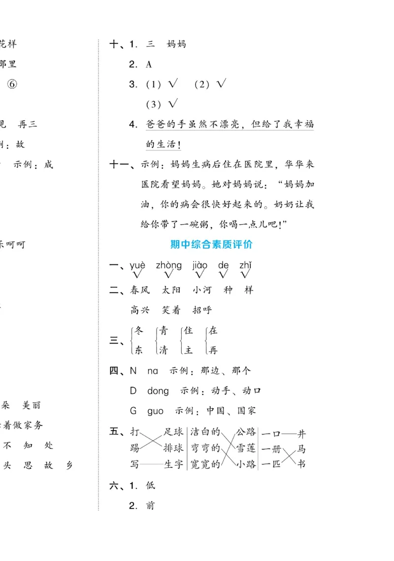 《好卷》语文1年级下册（RJ）(2)_一年级上下册资料_小学一年级学习资料-25年更新版_1-02、小学一年级语文下册_3-6-2-2、练习题、作业、专项、试卷_部编（人教）版_电子册类
