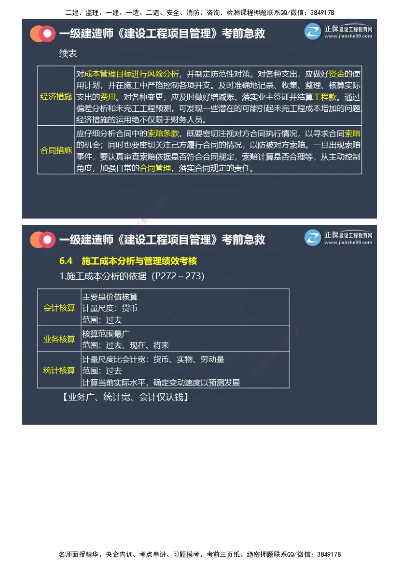 课件_2026年一级建造师_2026年一建管理_2025年一建管理SVIP_04-冲刺串讲✿考点强化✿小灶集训_69-管理《考前急救班》黄秋娟JG_2025年一级建造师《项目管理》考前急救直播-2